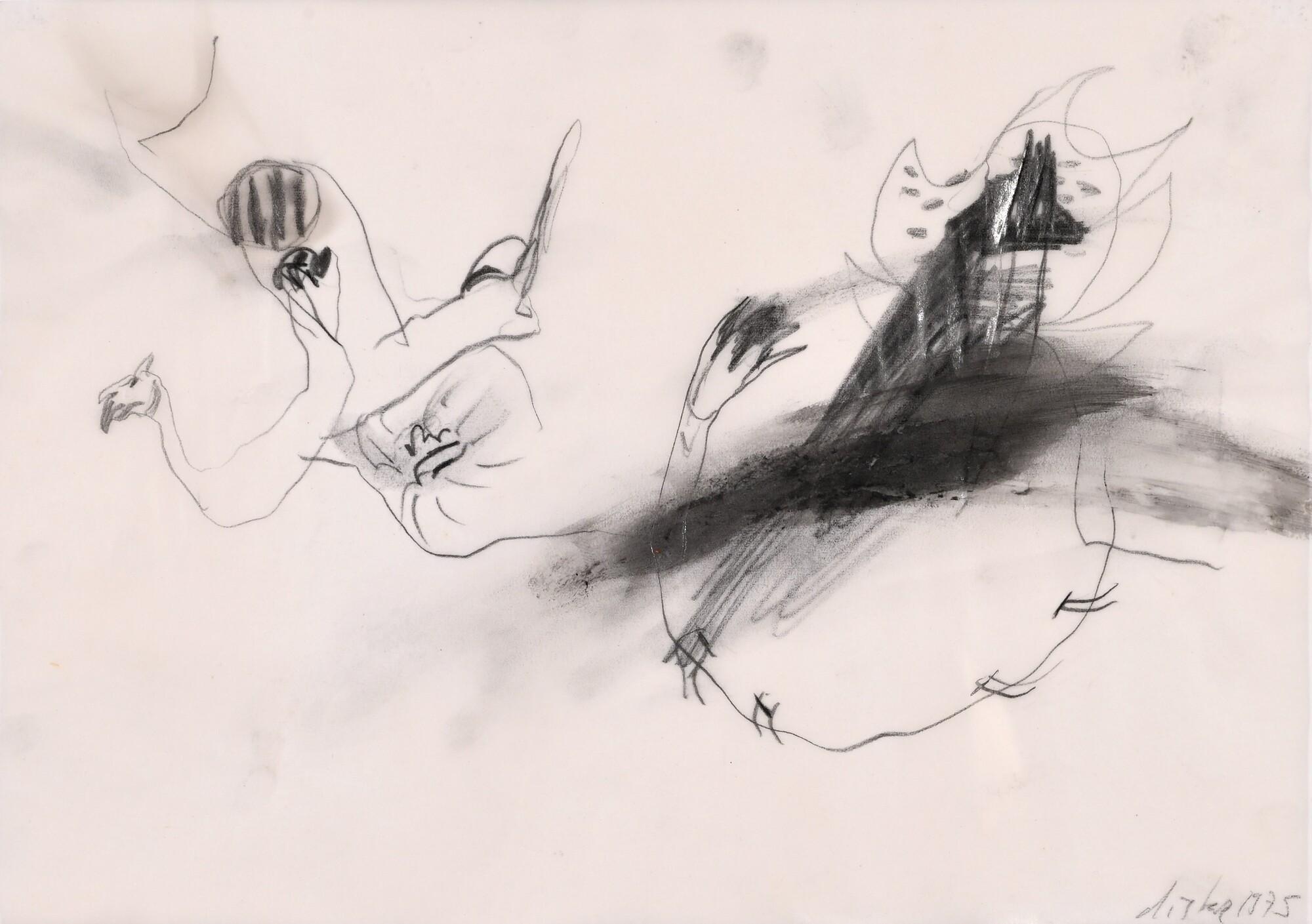 Martin Disler, Zwei Werke: Ohne Titel, 1975; Ohne Titel