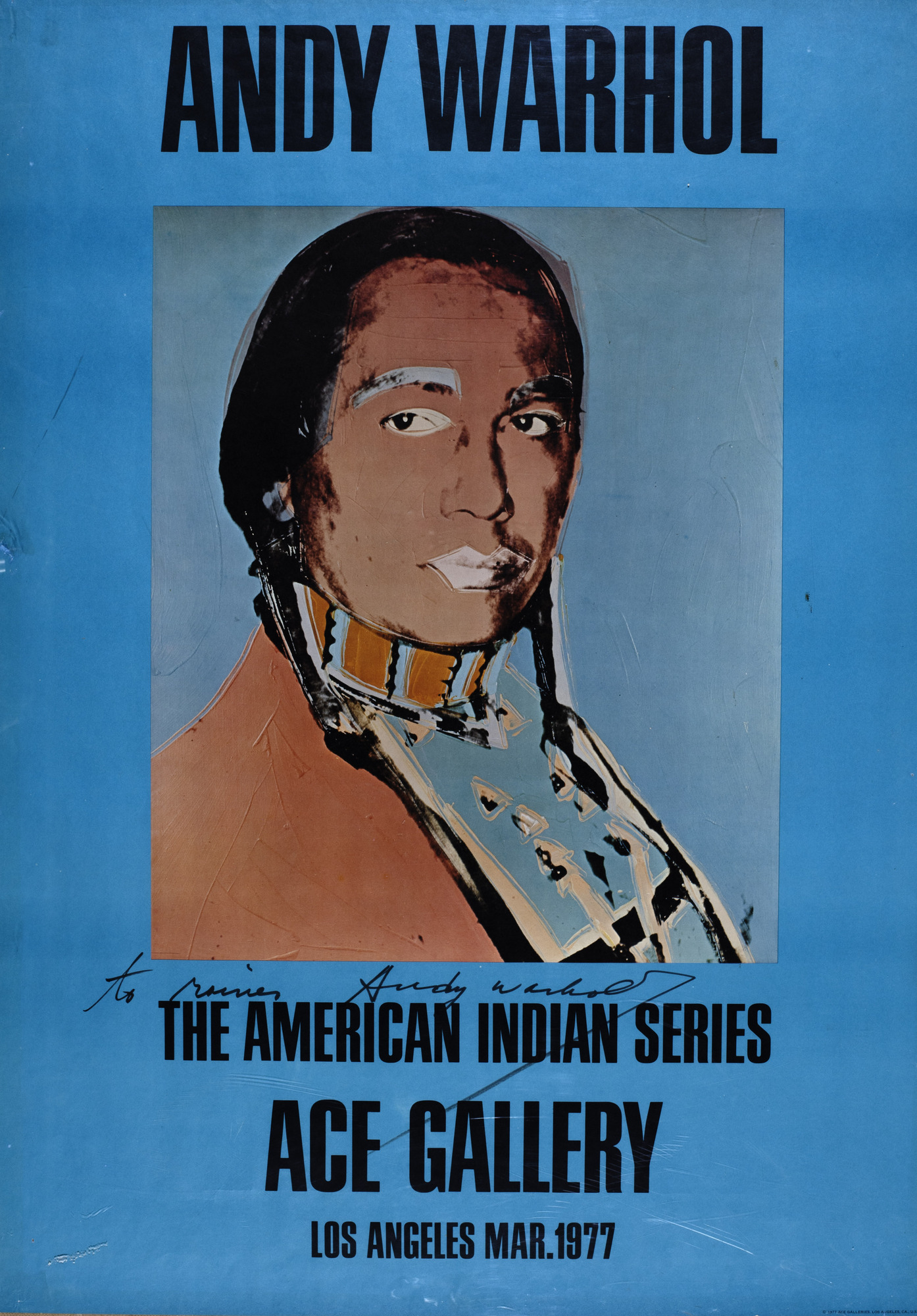 Andy Warhol, Poster. American Indian Series, Ace Gallery