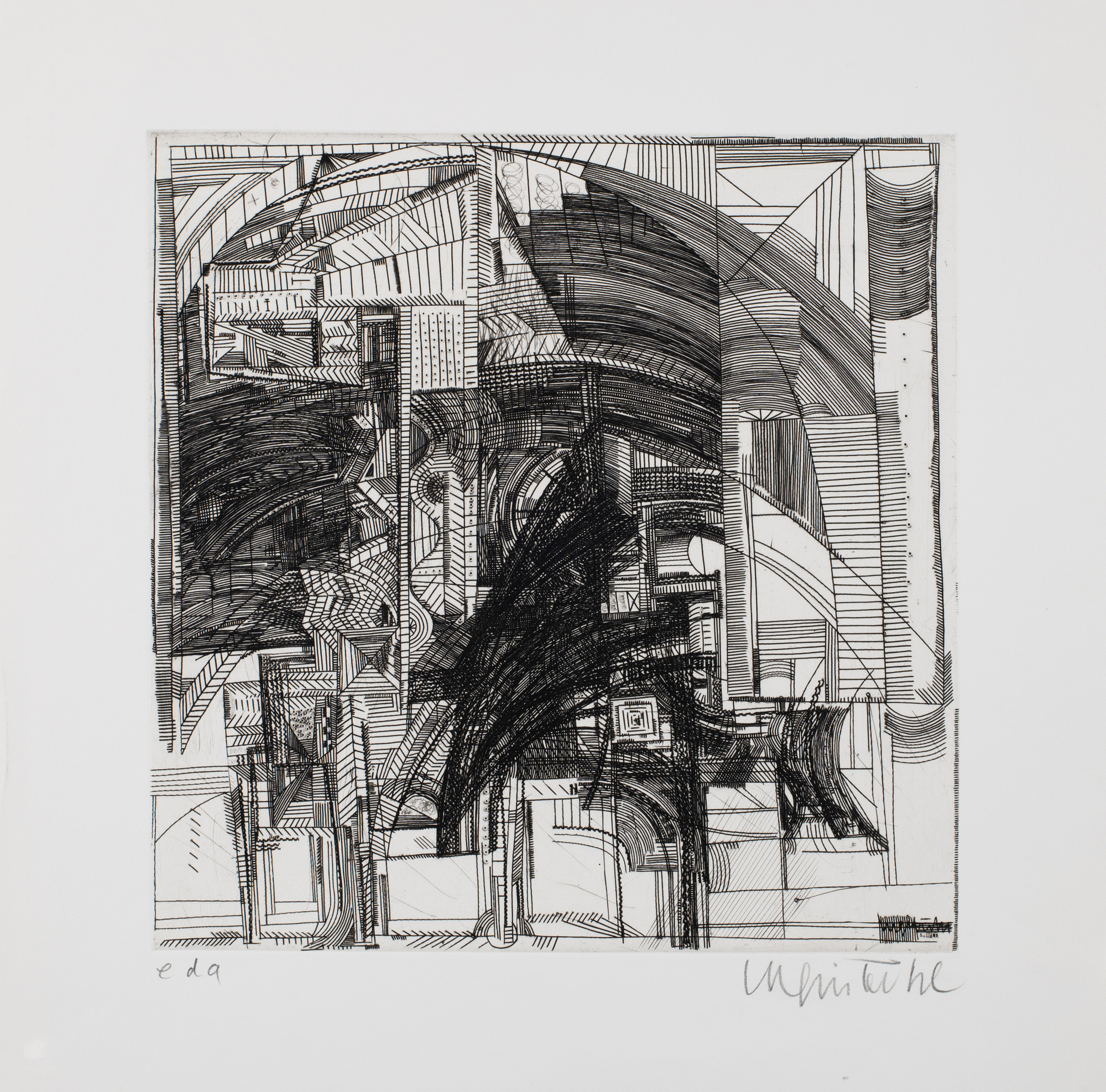 Bernhard Luginbühl, 2 sheets: Strahler I, 1963; Untitled