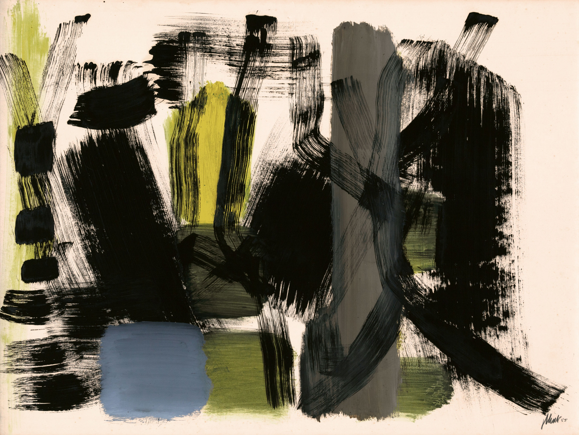 Fritz Winter, Vor Grau und Gelb