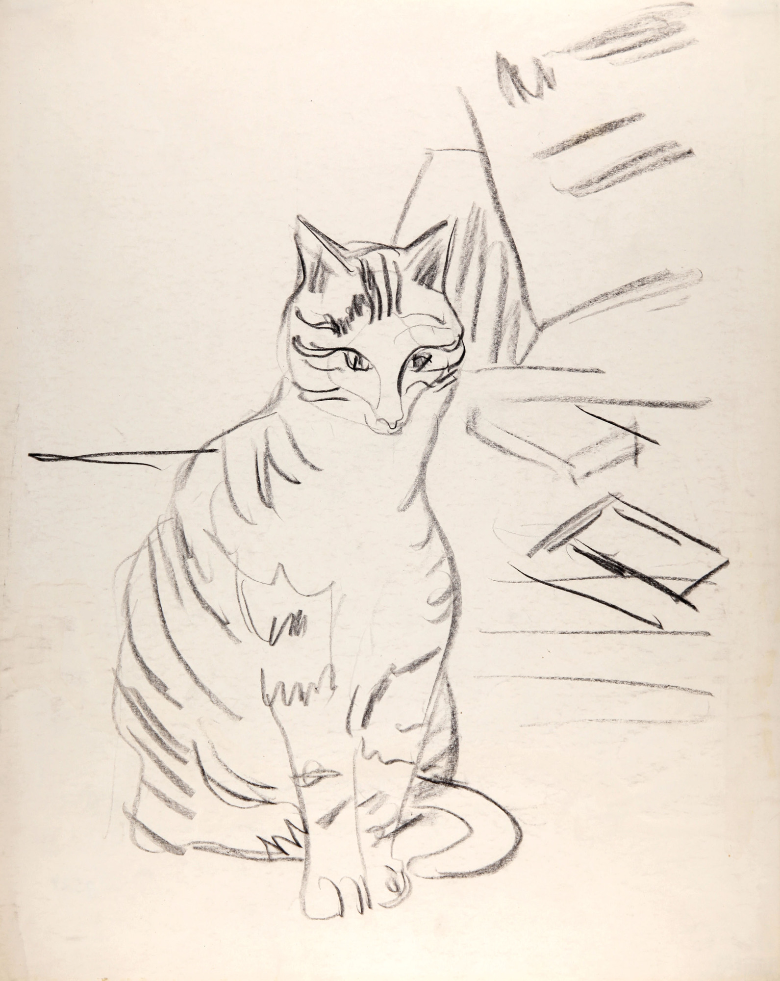 Ernst Ludwig Kirchner, Sitzender Kater Flecki