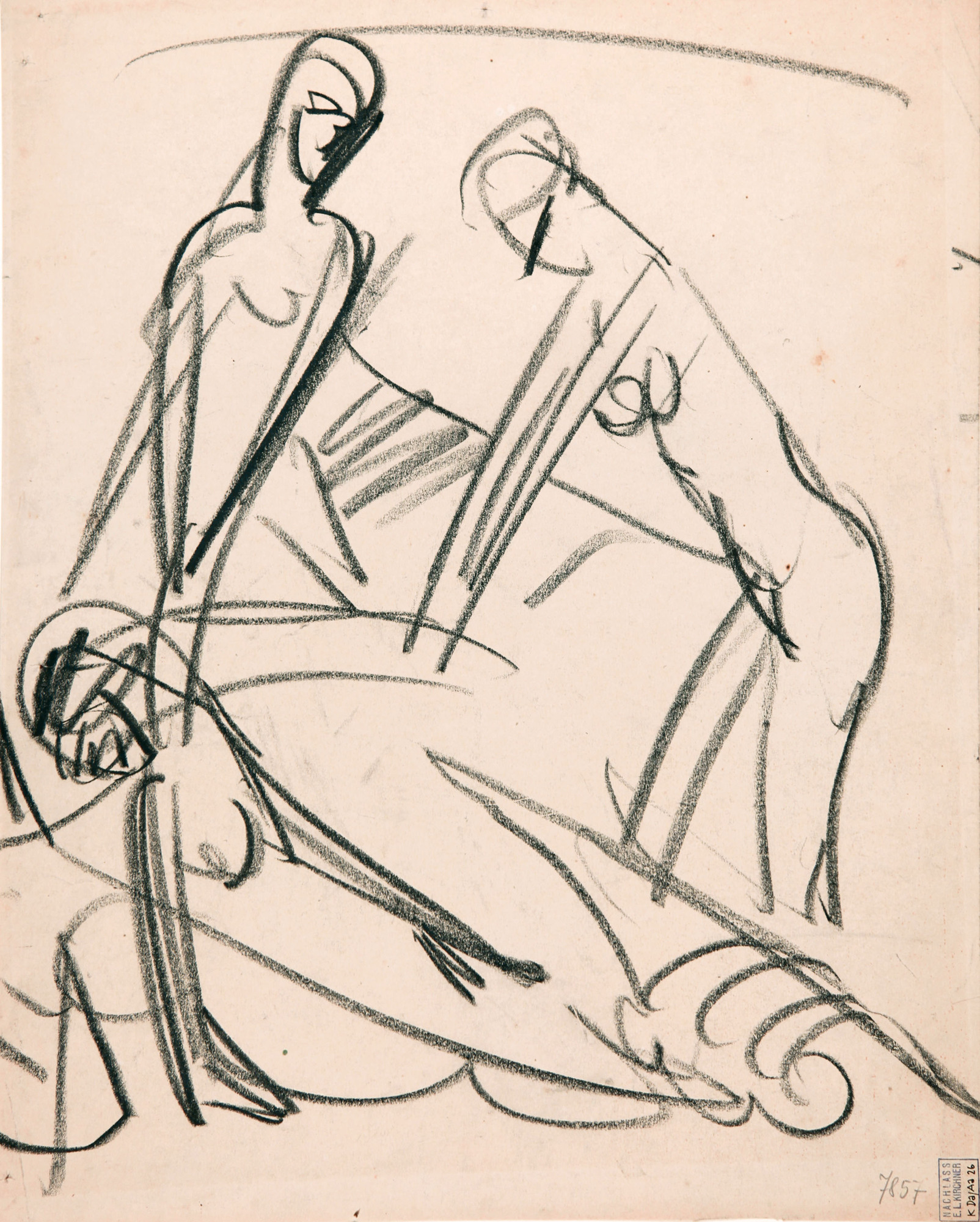 Ernst Ludwig Kirchner, Drei badende Frauen auf Fehmarn