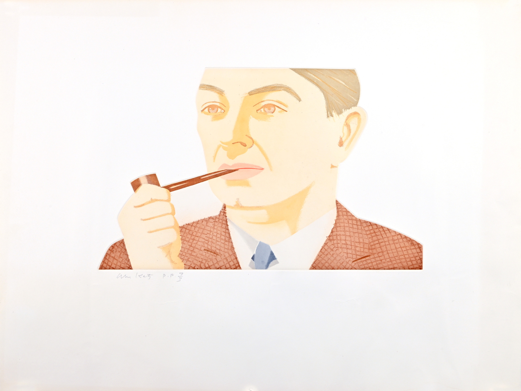 Alex Katz, Man with Pipe