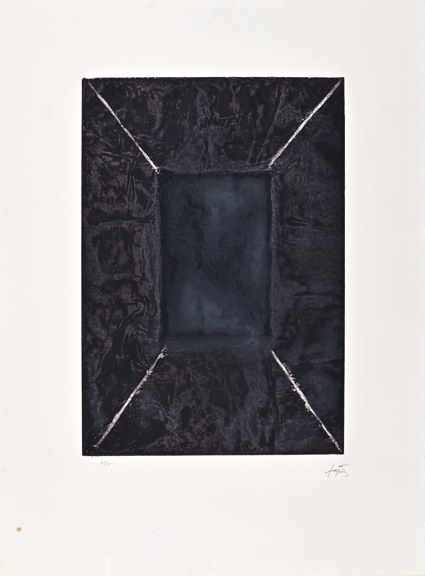 Antoni Tàpies, 2 Werke: La Porte / Cercle sur matière