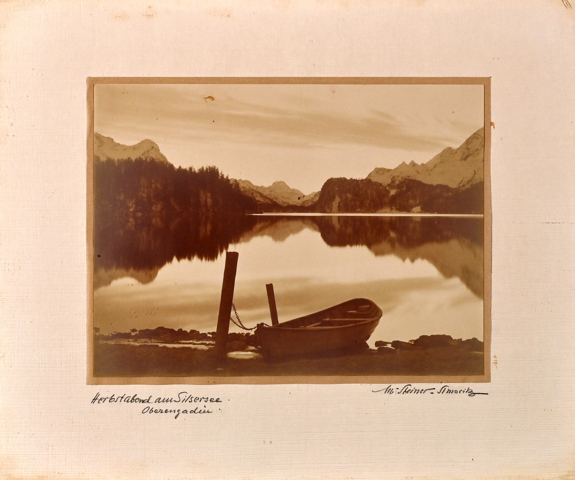 Albert Steiner, Herbstabend am Silsersee, Oberengadin