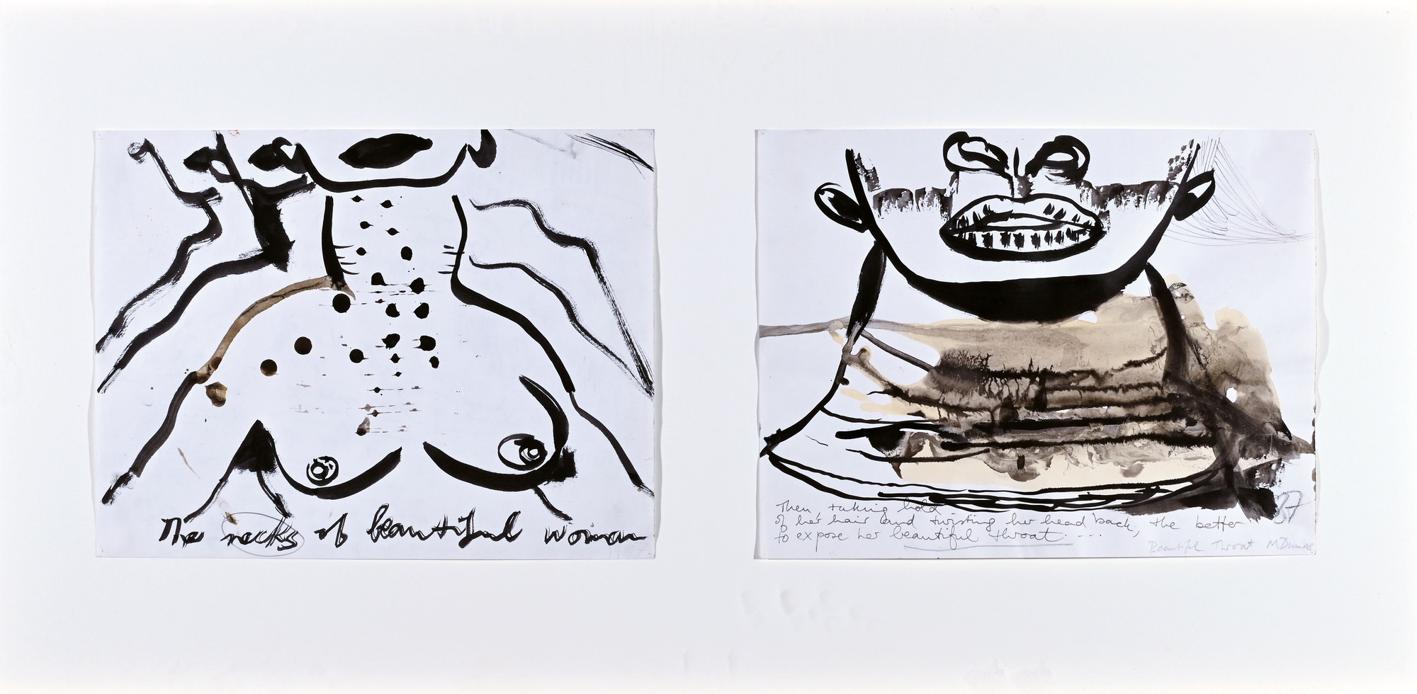 Marlene Dumas, Diptychon. Beautiful Throat