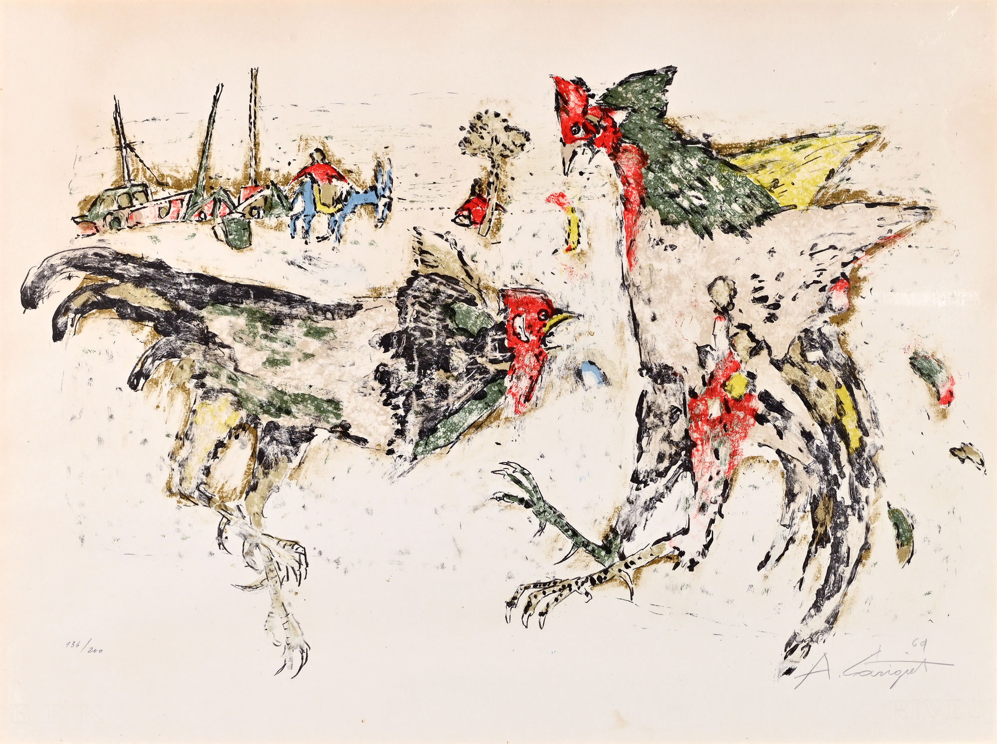 Alois Carigiet, Hahnenkampf