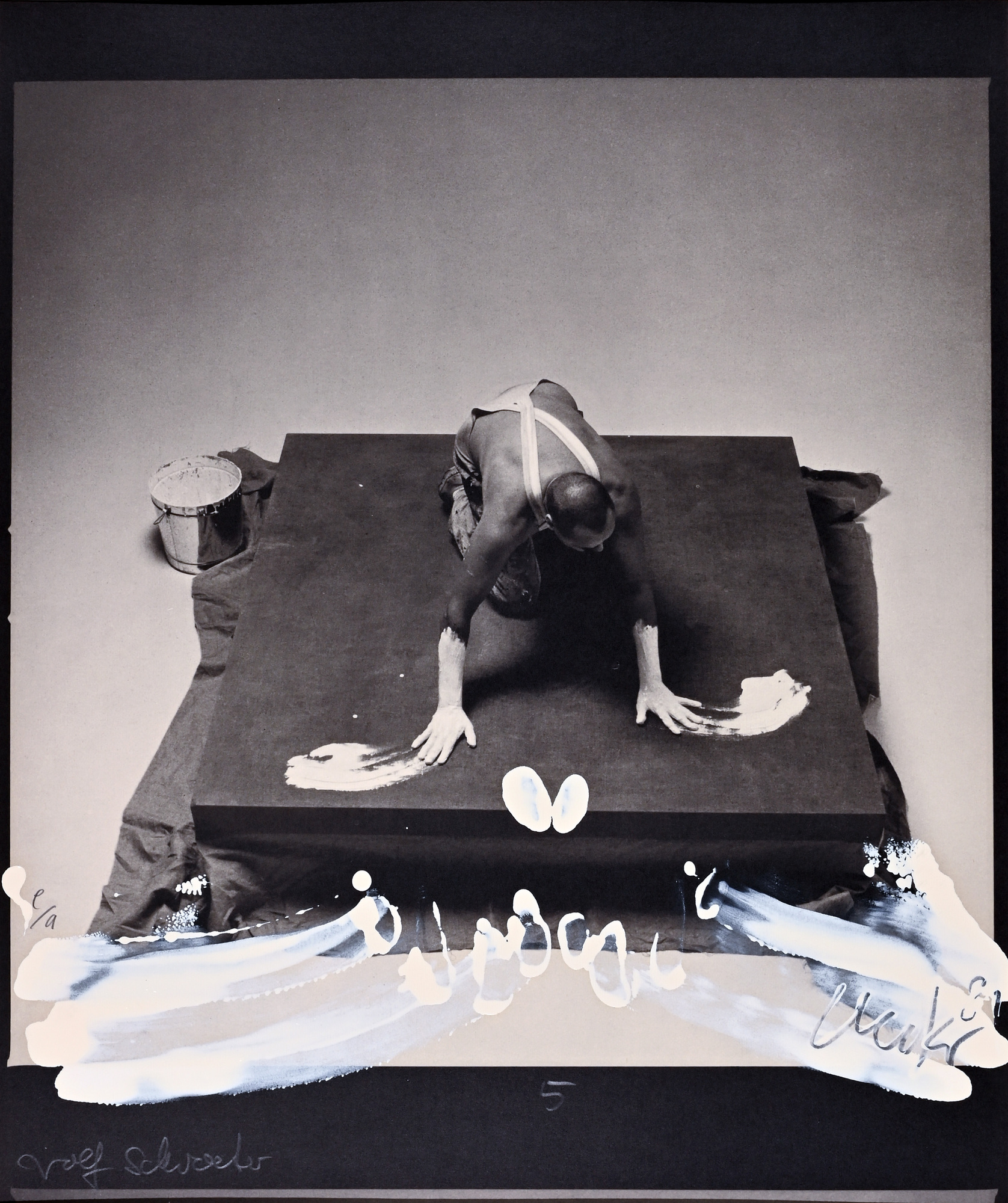 Günther Uecker / Rolf Schroeter , Blatt aus "Entwicklung eines Werkes (Fotoumwandlungen)"