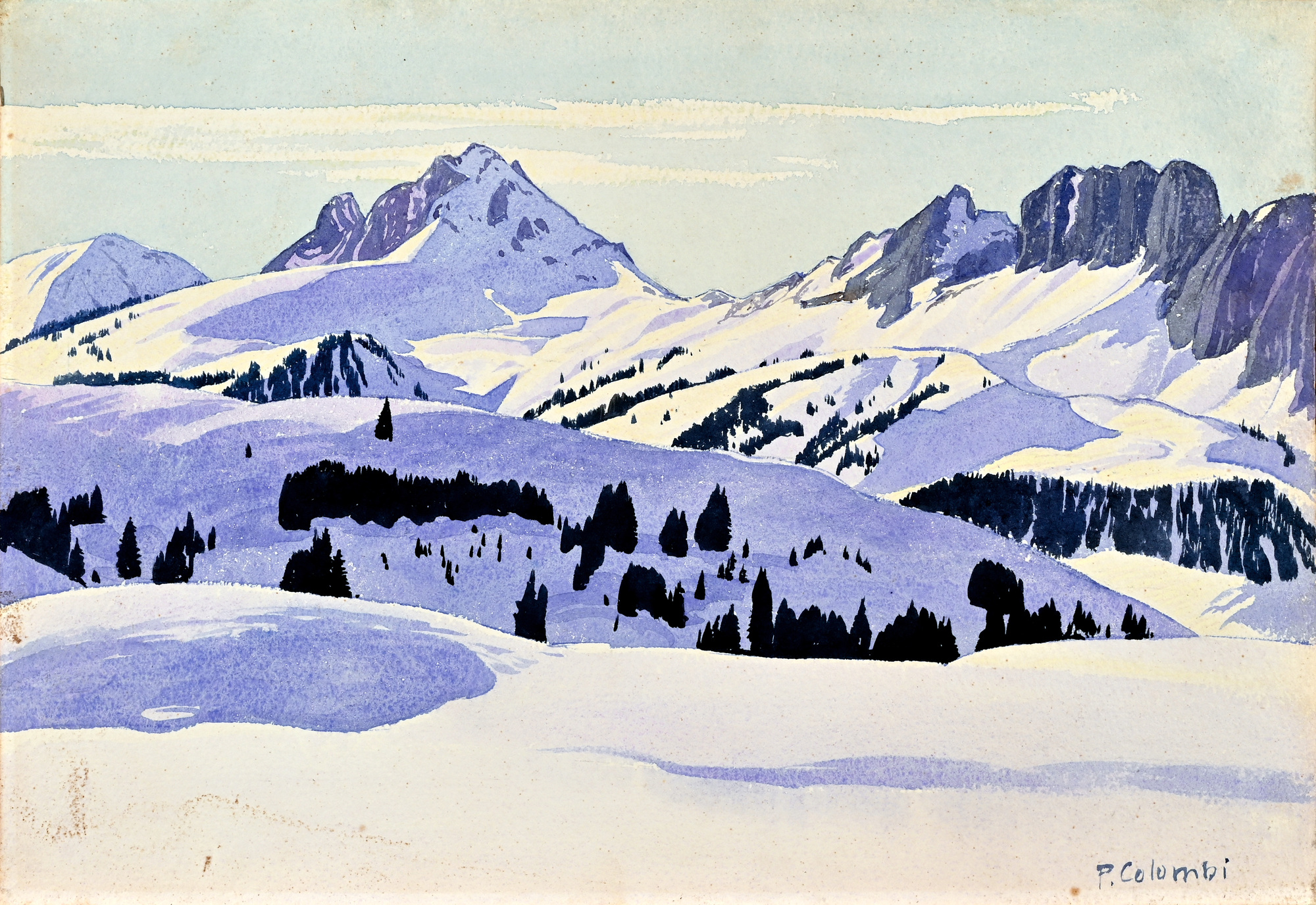 Plinio Colombi, Winterlandschaft