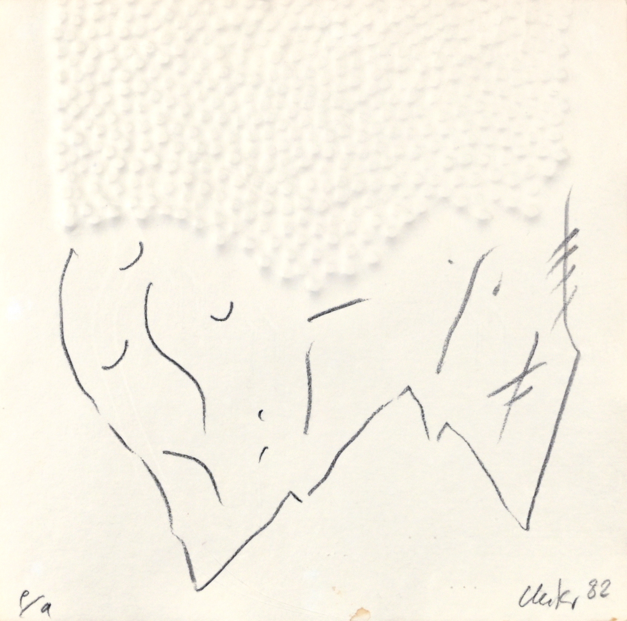 Günther Uecker, Blatt aus "Vision Rapperswil aus dem Quadrat"