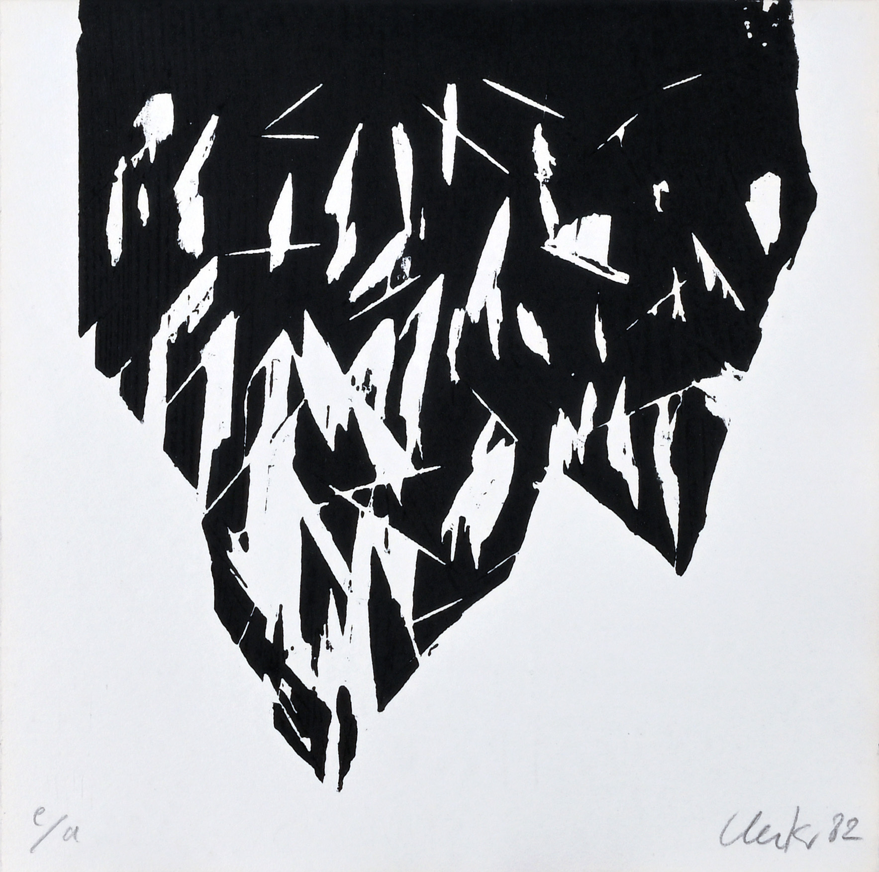 Günther Uecker, Blatt aus "Vision Rapperswil aus dem Quadrat"