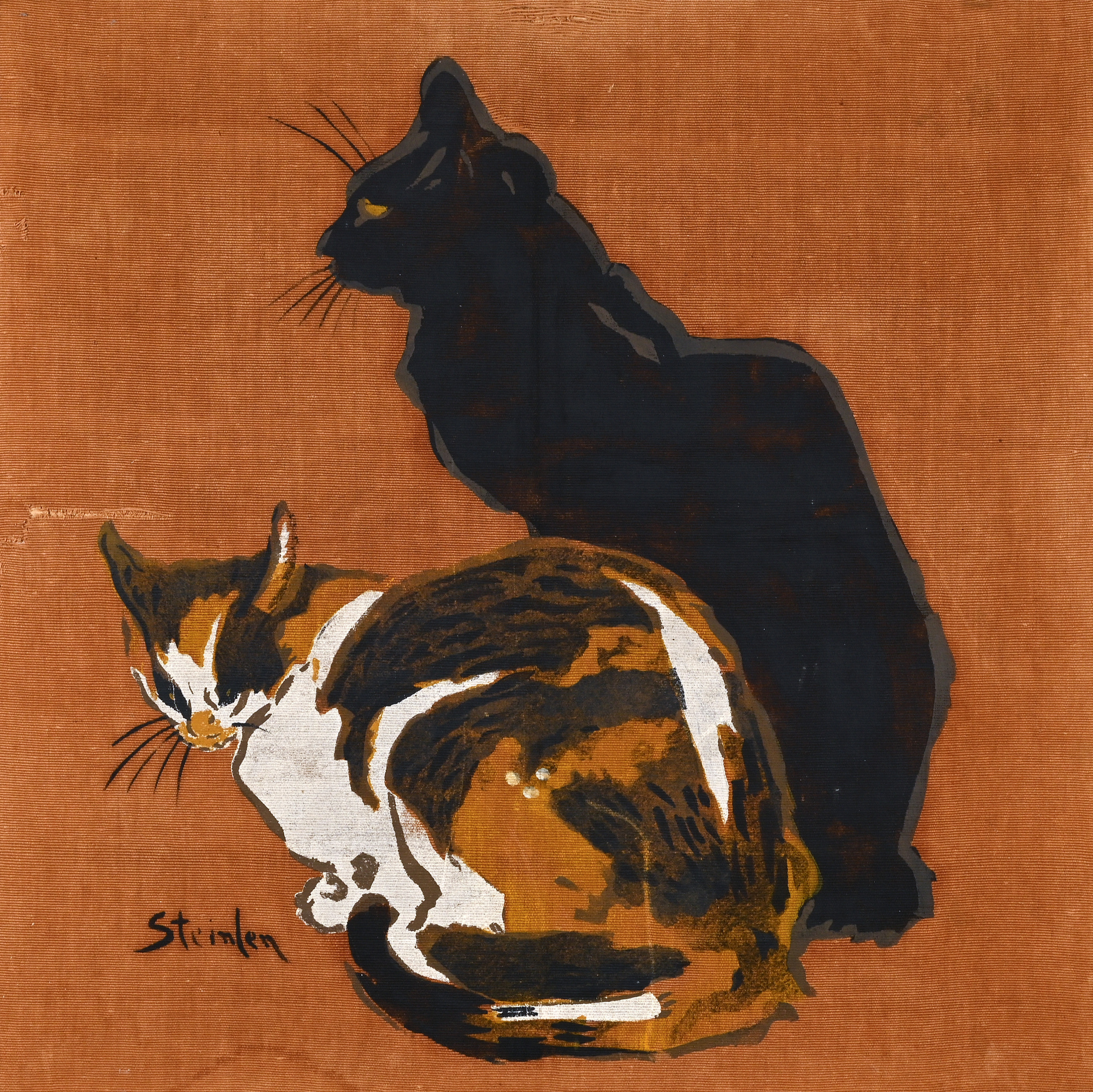 Théophile Alexandre Steinlen, Zwei Katzen