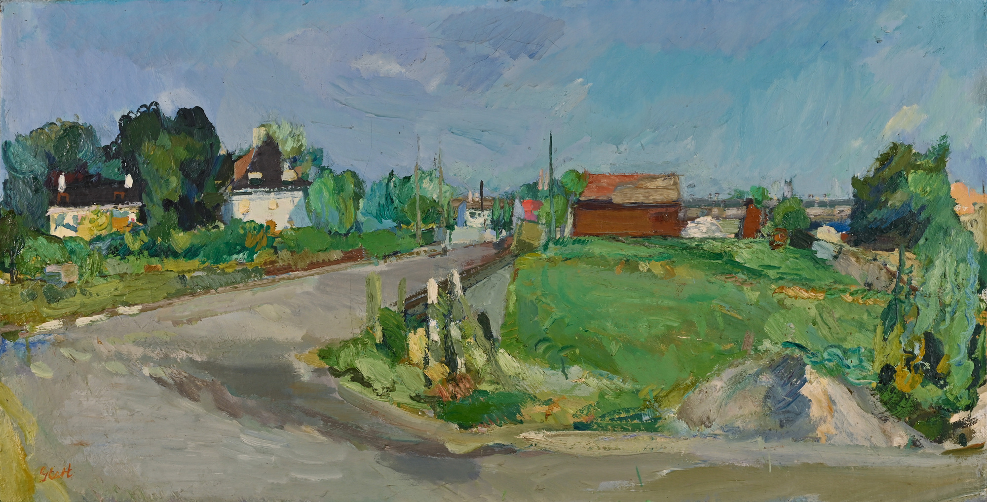 Karl Glatt, Landschaft bei Riehen