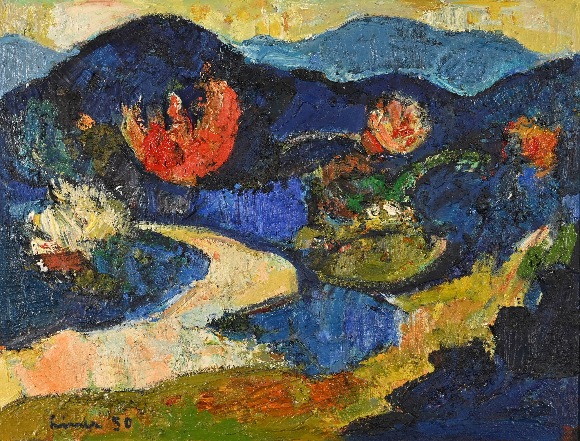 Carl Liner, Korsische Flusslandschaft