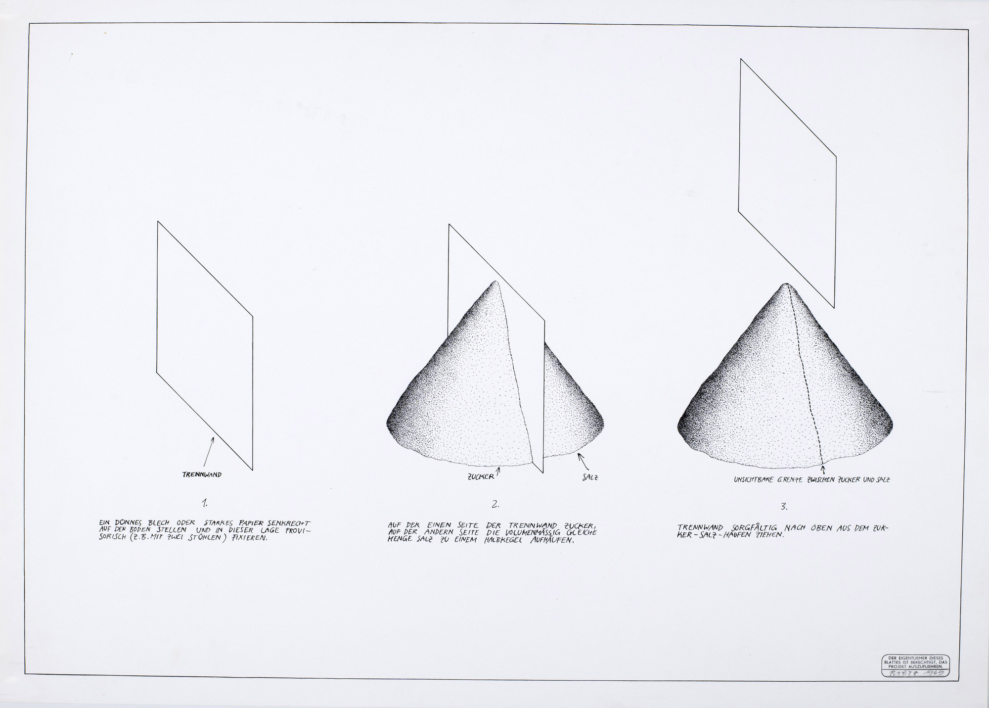Markus Raetz, Zucker und Salz