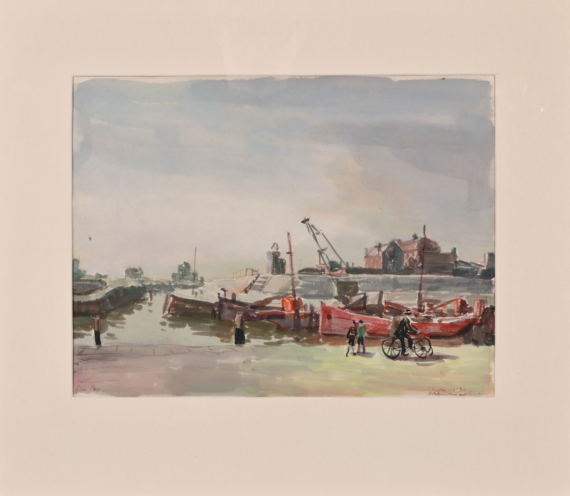 Ignaz Epper, Ohne Titel (Hafenszene)