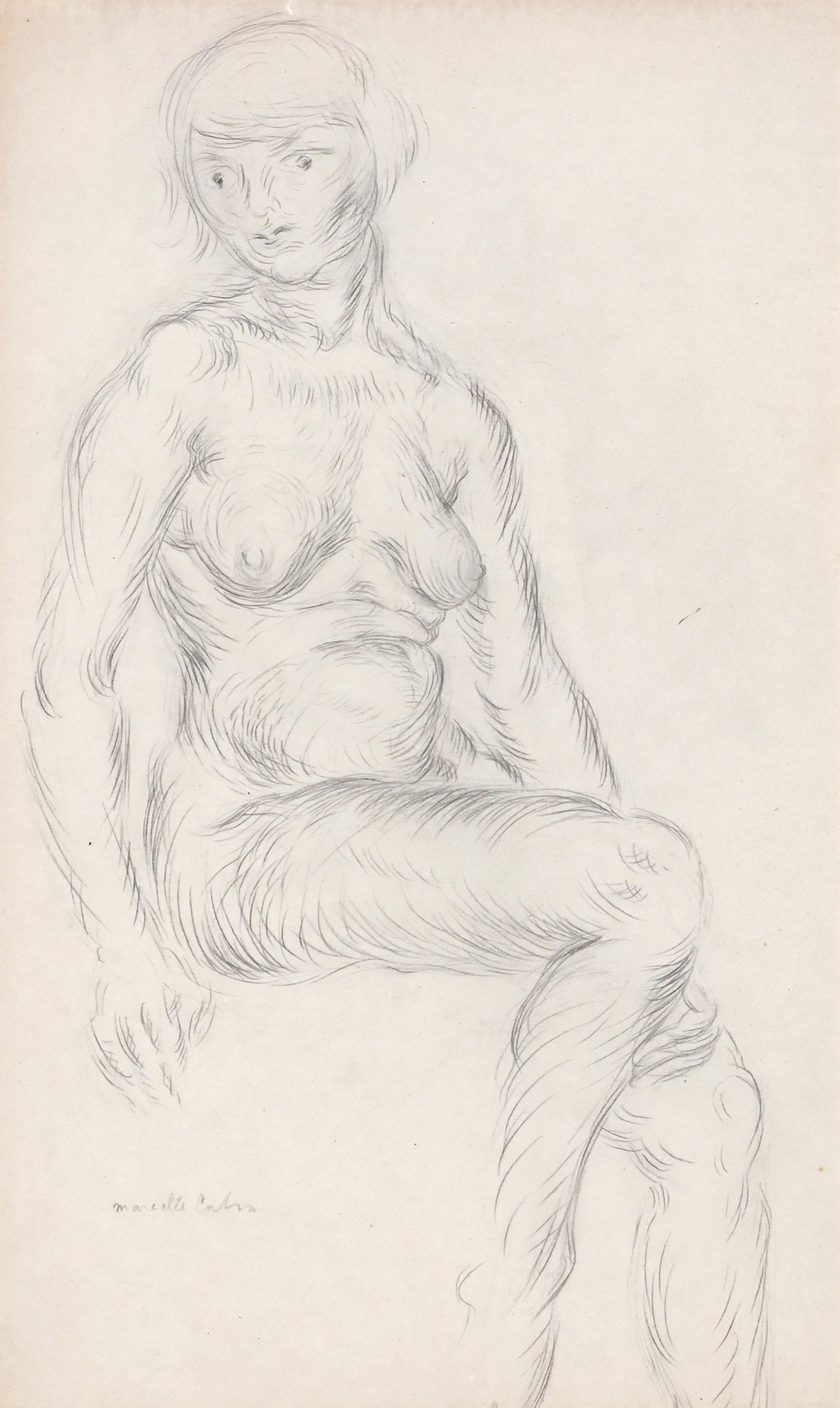 Marcelle Cahn, Nu assis