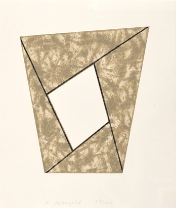 2 Blätter: Irregular grey frame, 1988; Irregular red frame