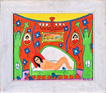 Zwei Werke: Ohne Titel (Wohnzimmer), 1986; Ohne Titel (Clown), 1983