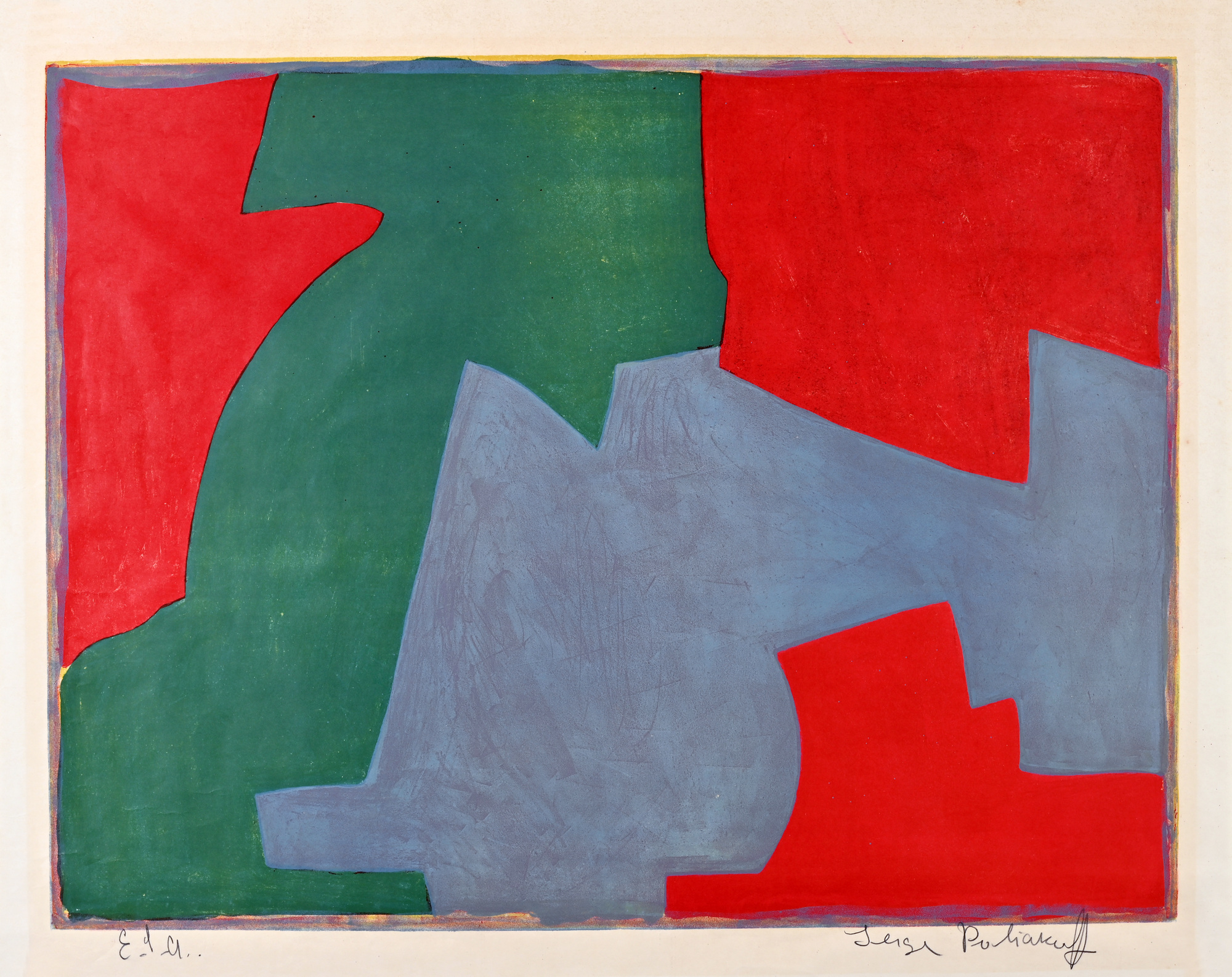 Serge Poliakoff, Composition verte, bleue et rouge