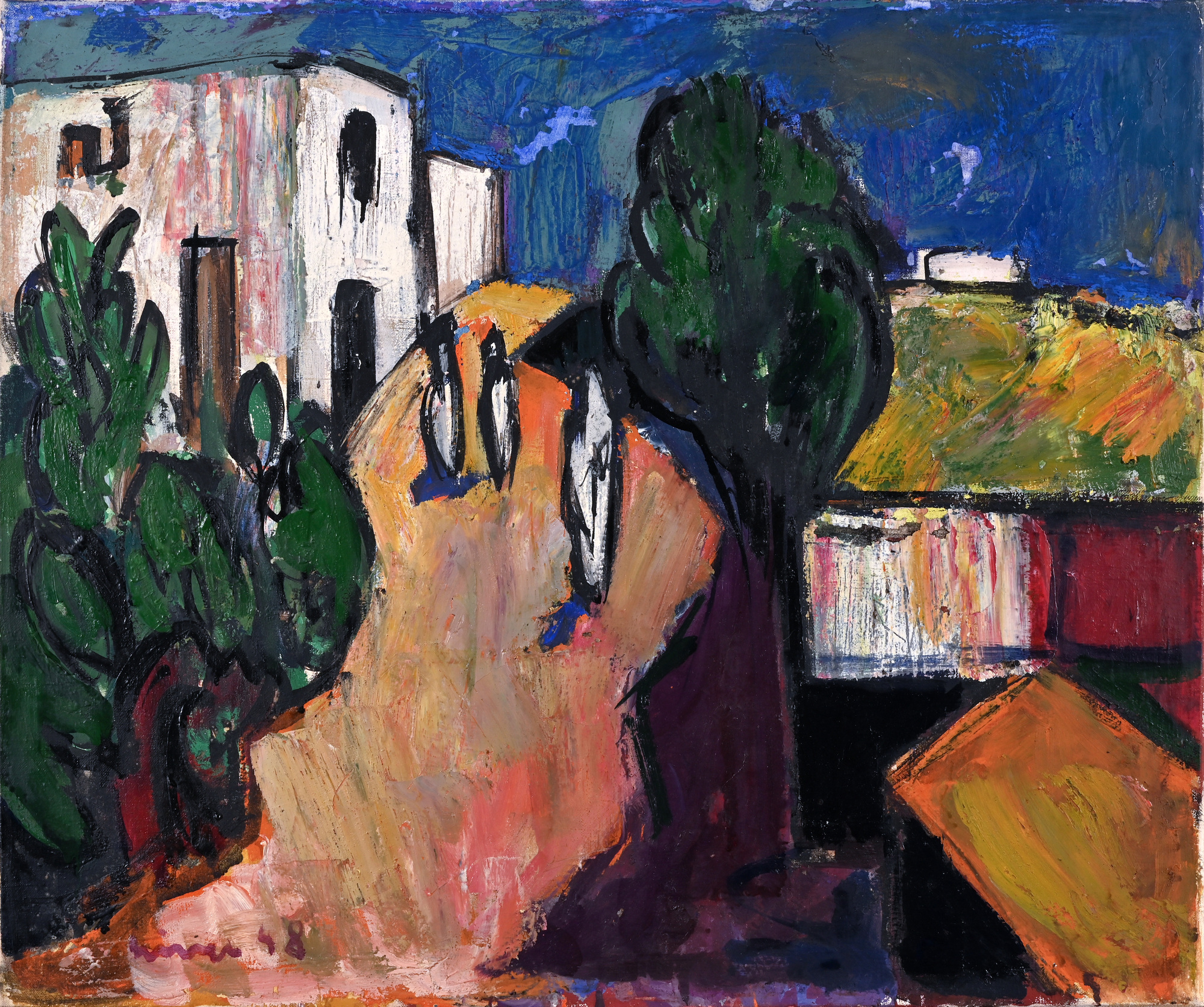 Carl Liner, Dorfszene in Marokko