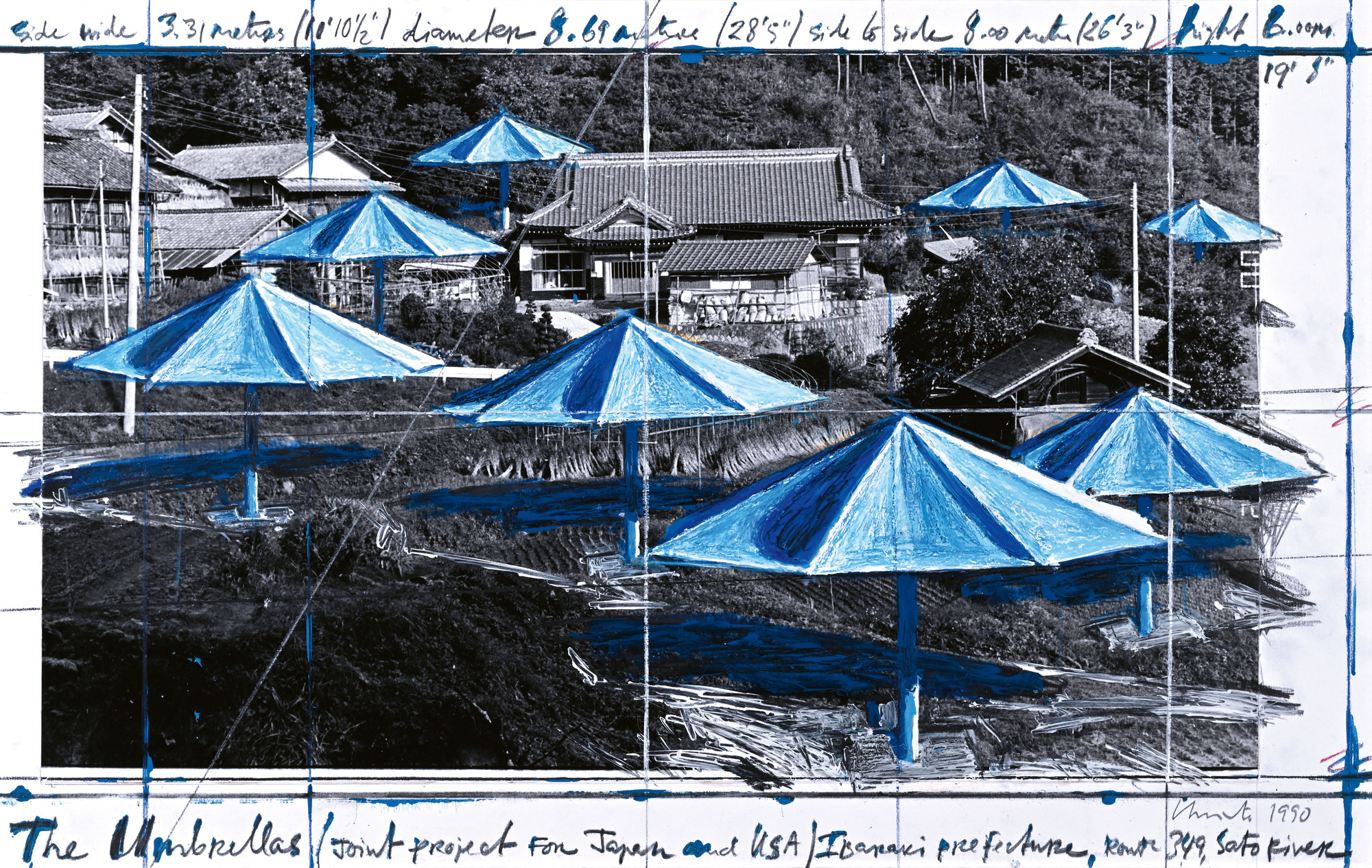 Christo, The Umbrellas (Joint Project for Japan and USA) Ibaraki prefecture, Route