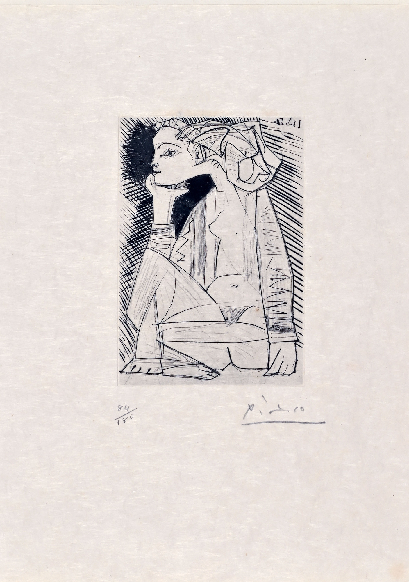Pablo Picasso, Femme assise en tailleur: Geneviève Laporte