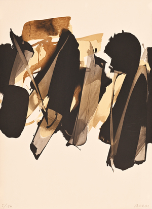 Lithographie n° 14,  aus "Graphikmappe Hochschule St. Gallen"