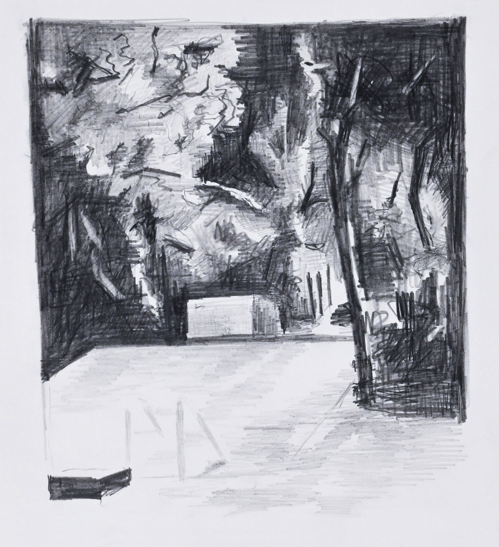 Uwe Wittwer, 4 Werke: 3 Zeichnungen und ein Inkjet-Unikat: Idylle