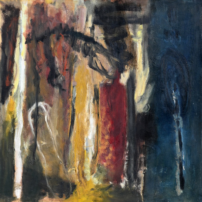 Komposition in Weiss, Gelb, Rot und Schwarz