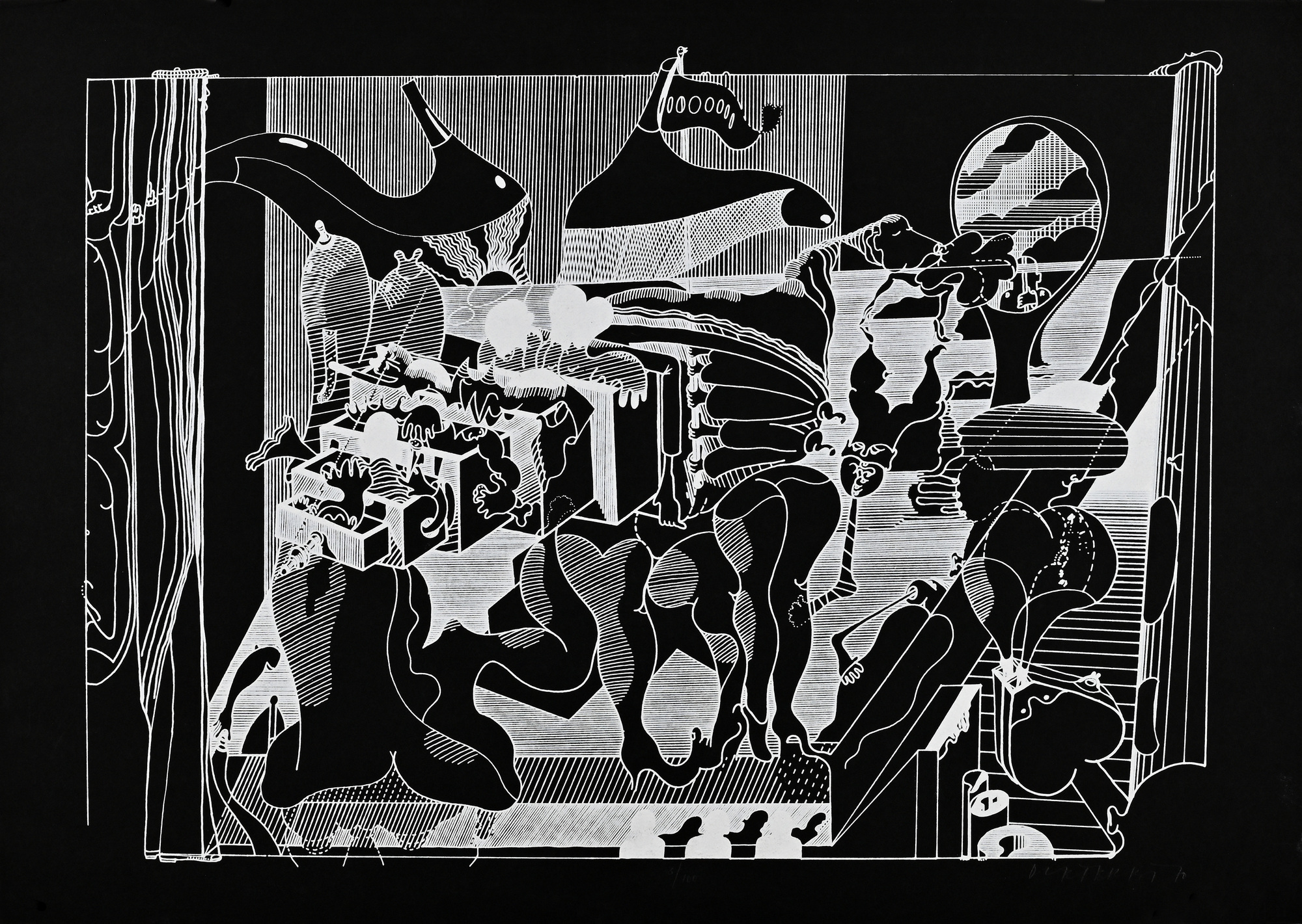 Dieter Roth, 2 sheets: Torte in der Sonne, 1970; Kleines Theater, 1970