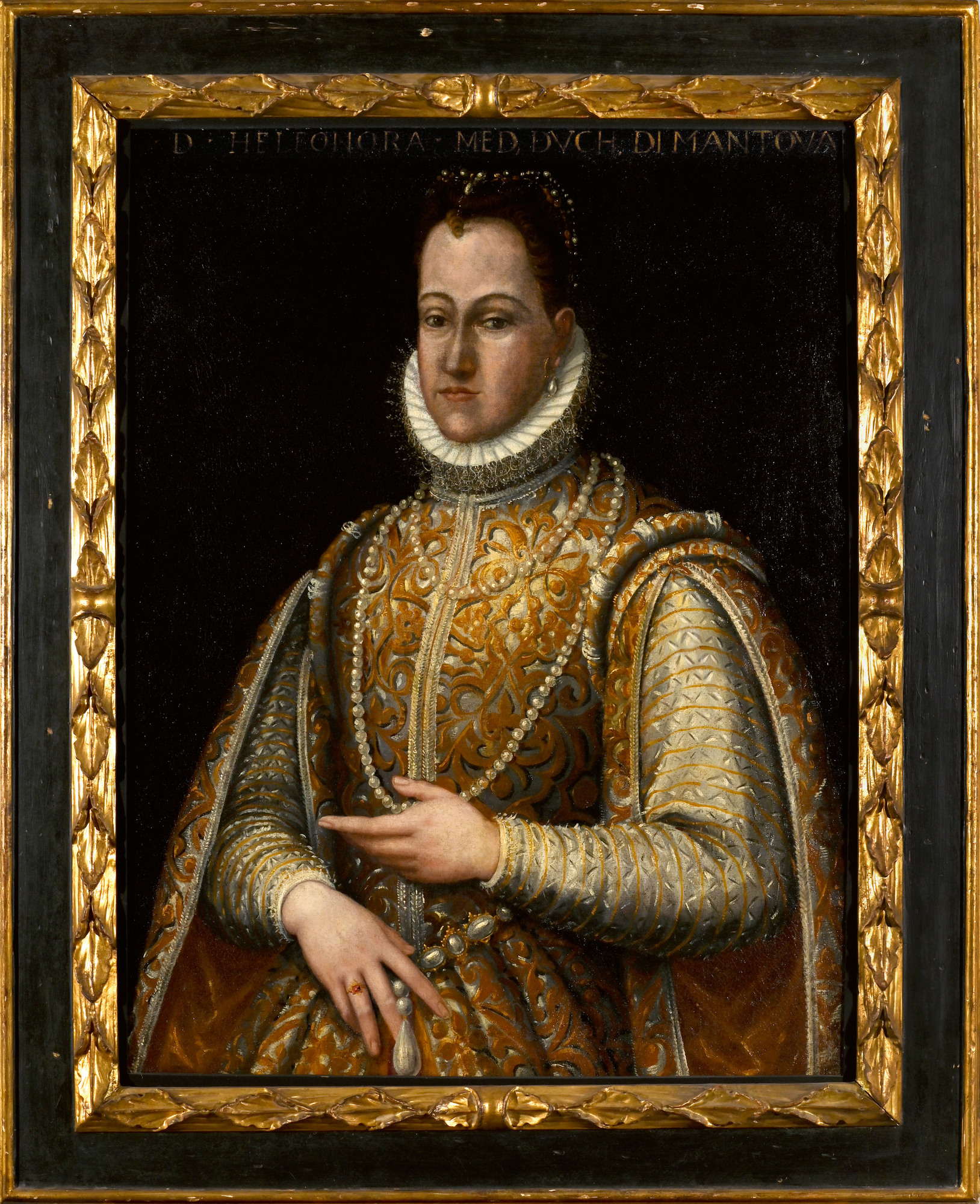  Mantuanischer Hofmaler, Half-length portrait of Eleonora de’ Medici Gonzaga