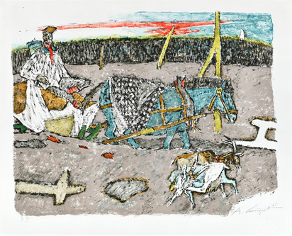 Farmer with a horse