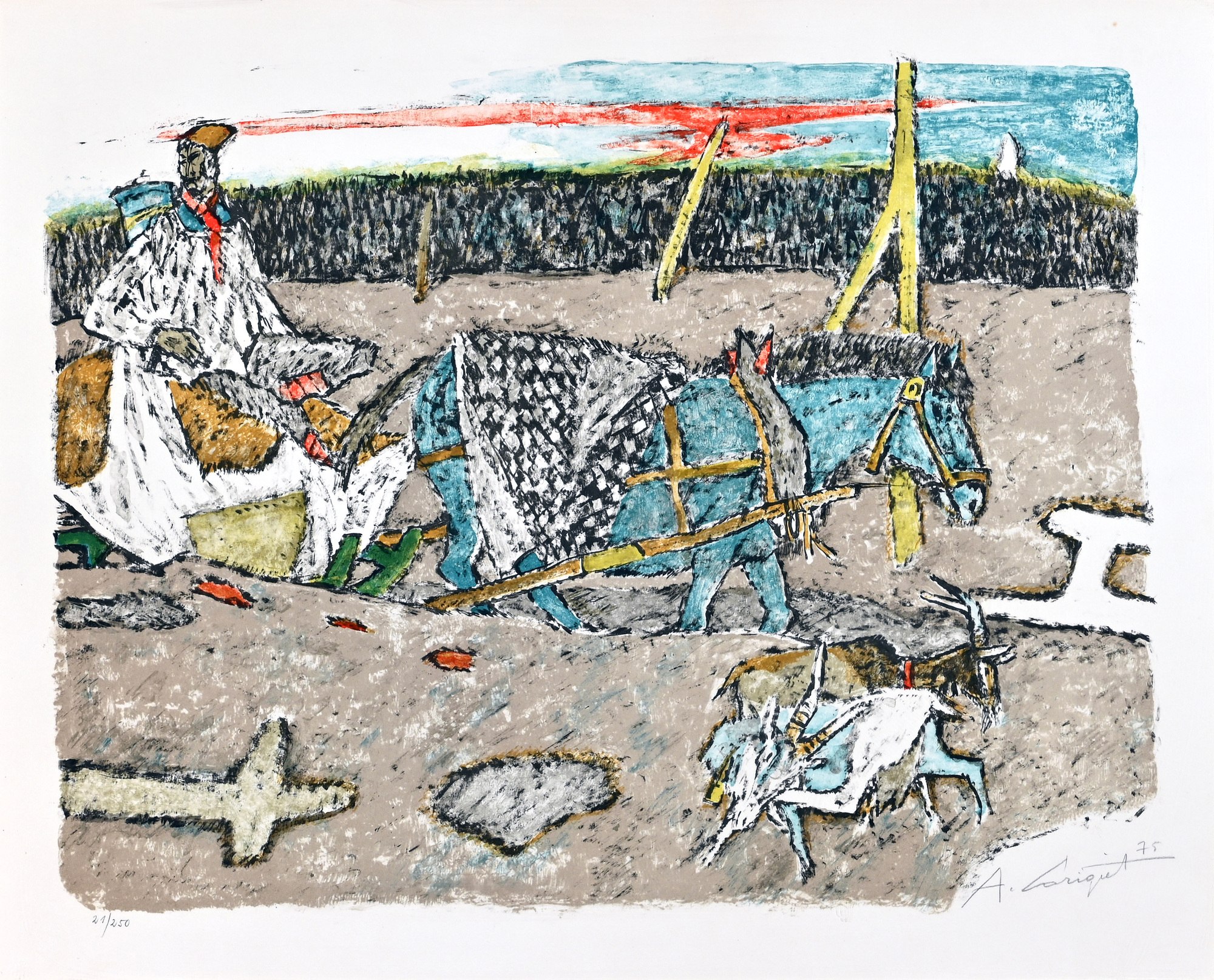 Alois Carigiet, Gefährt in der Dämmerung