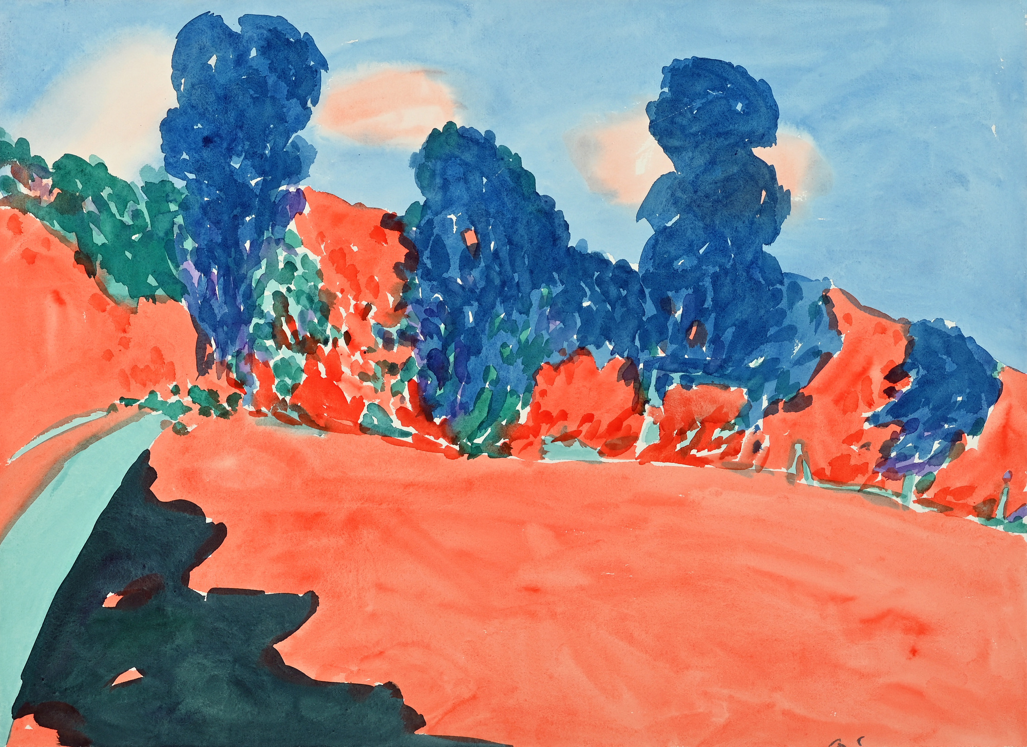 Roman Candio, Ohne Titel (Landschaft)
