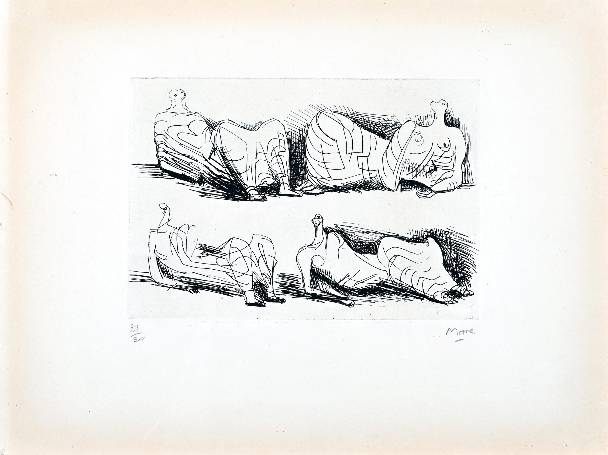 Henry Moore, Four Draped Figures