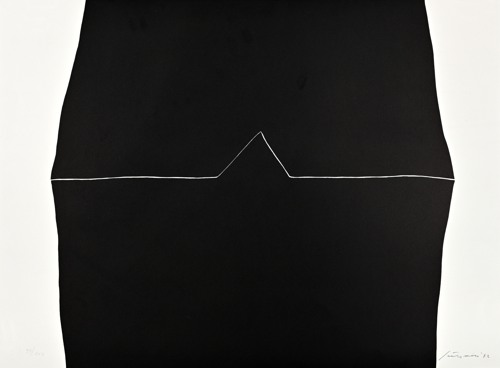 Giuseppe Santomaso, 4 Werke: Senza Titolo, 1972; Una Vibrazione, 1972; Senza Titolo, 1976; Fuori il Giallo, 1973