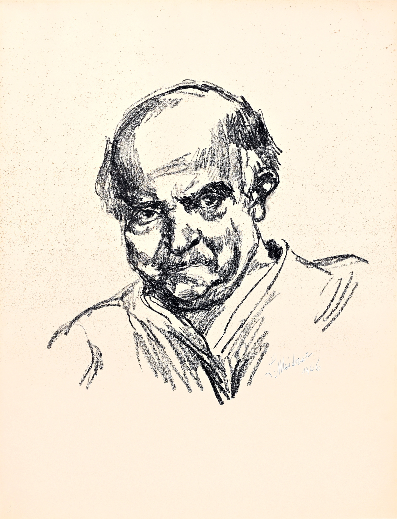 Grafik 20. Jh. , 3 Blätter: G. Marcks, Selbstbildnis, 1964; L. Meidner, Selbstbildnis, 1965; E. Roeder, Selbstbildnis, 1966.