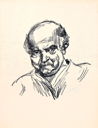 3 Blätter: G. Marcks, Selbstbildnis, 1964; L. Meidner, Selbstbildnis, 1965; E. Roeder, Selbstbildnis, 1966.