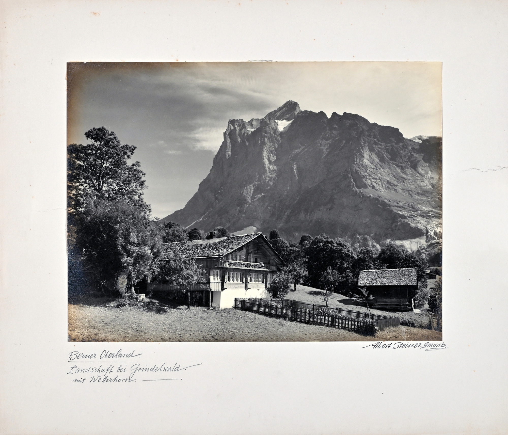 Albert Steiner, Berner Oberland. Landschaft bei Grindelwald mit Wetterhorn