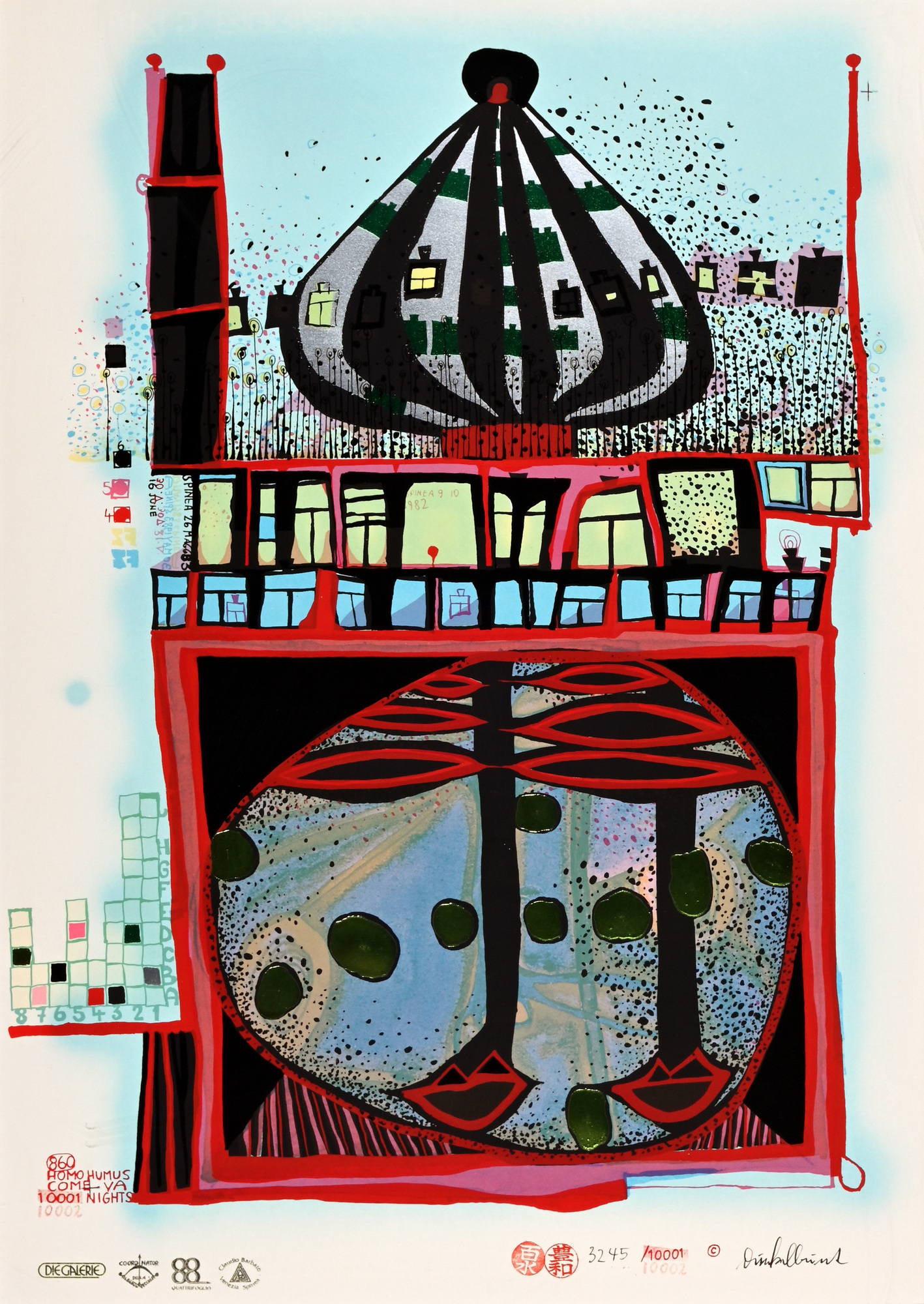 Friedensreich Hundertwasser, 10002 nights Homo Humus come va how do you do