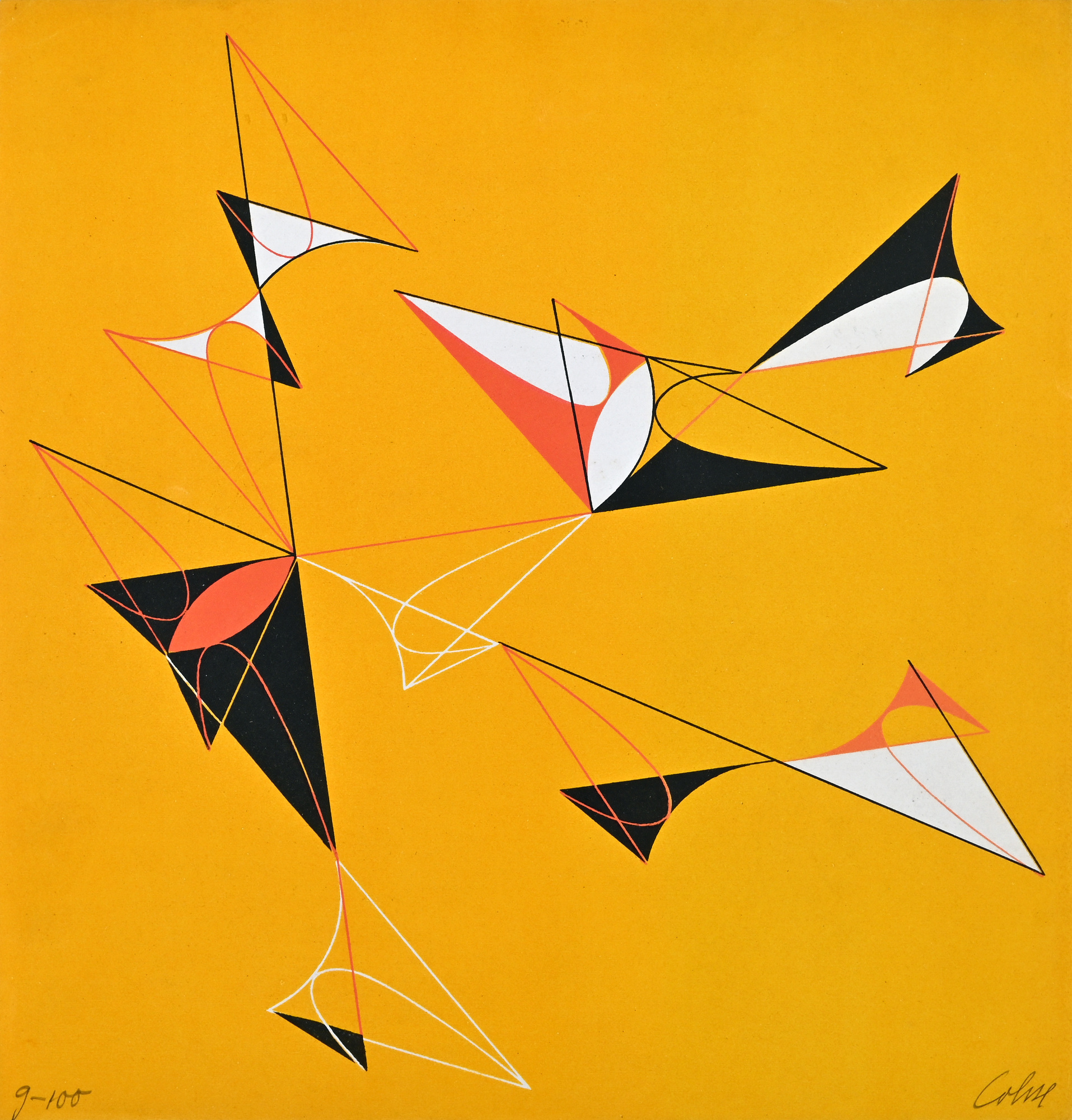 Grafik 20. Jh. , 2 Blätter: Max Bill, Ohne Titel, aus "5 constructionen + 5 compositionen", 1941; Richard Paul Lohse, Ohne Titel, aus "5 constructionen + 5 compositionen", 1941