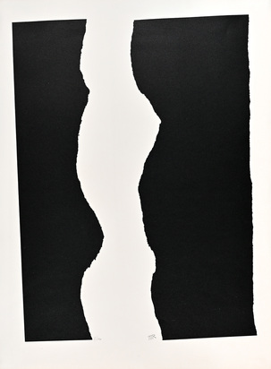 2 Blätter: Autoportrait, 1972; Ohne Titel, 1974