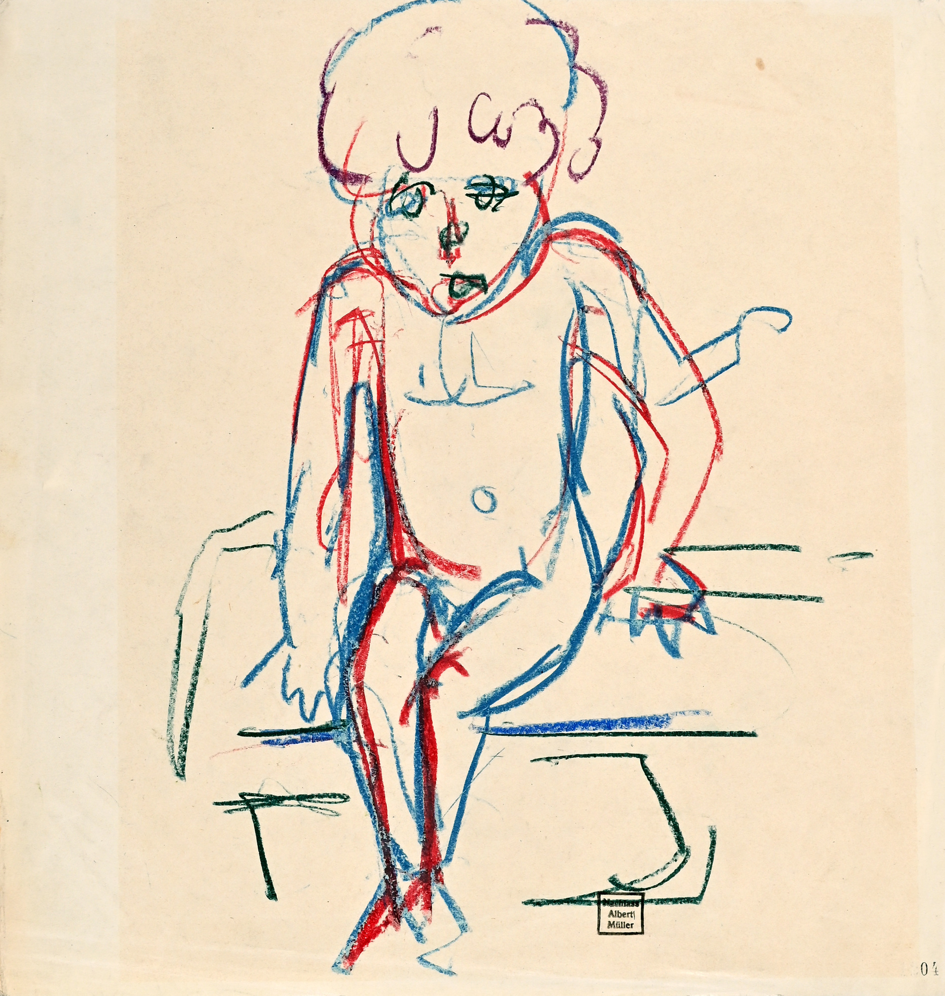 Albert Müller, Sitzendes Kind