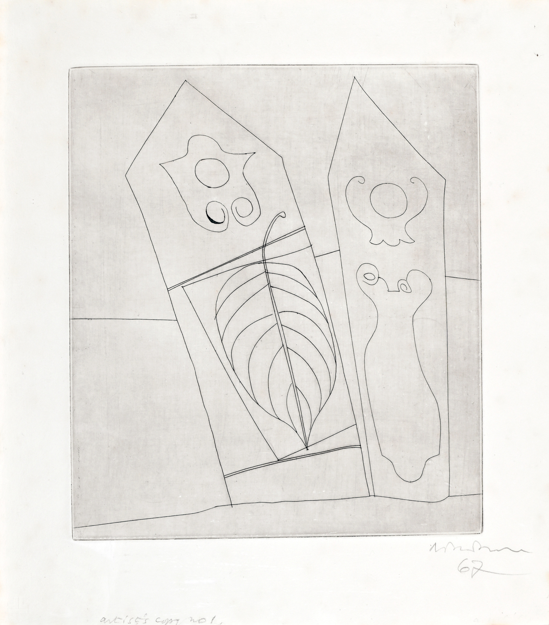 Ben Nicholson, Turkish Forms with Leaves