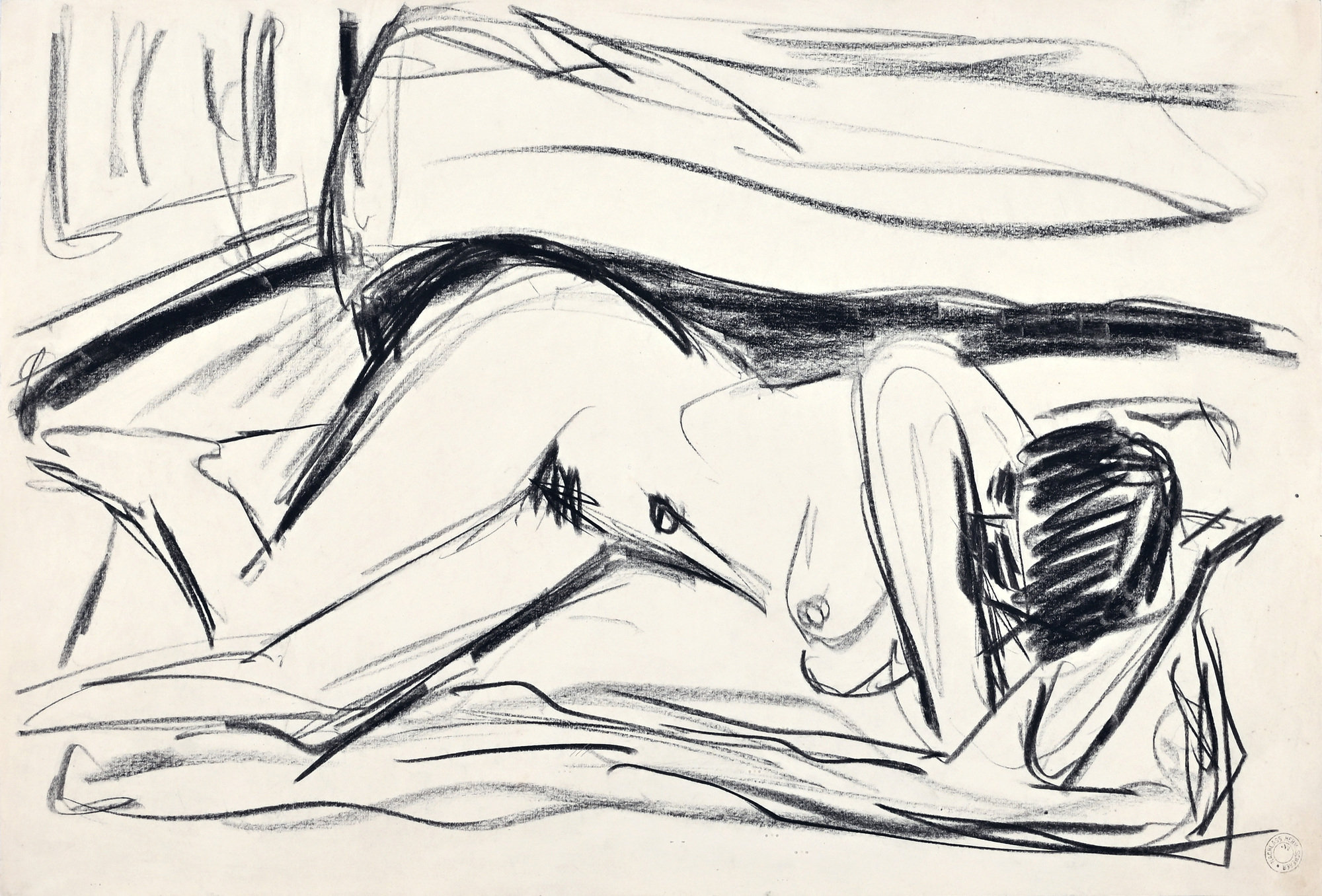 Hermann Scherer, Reclining Female Nude