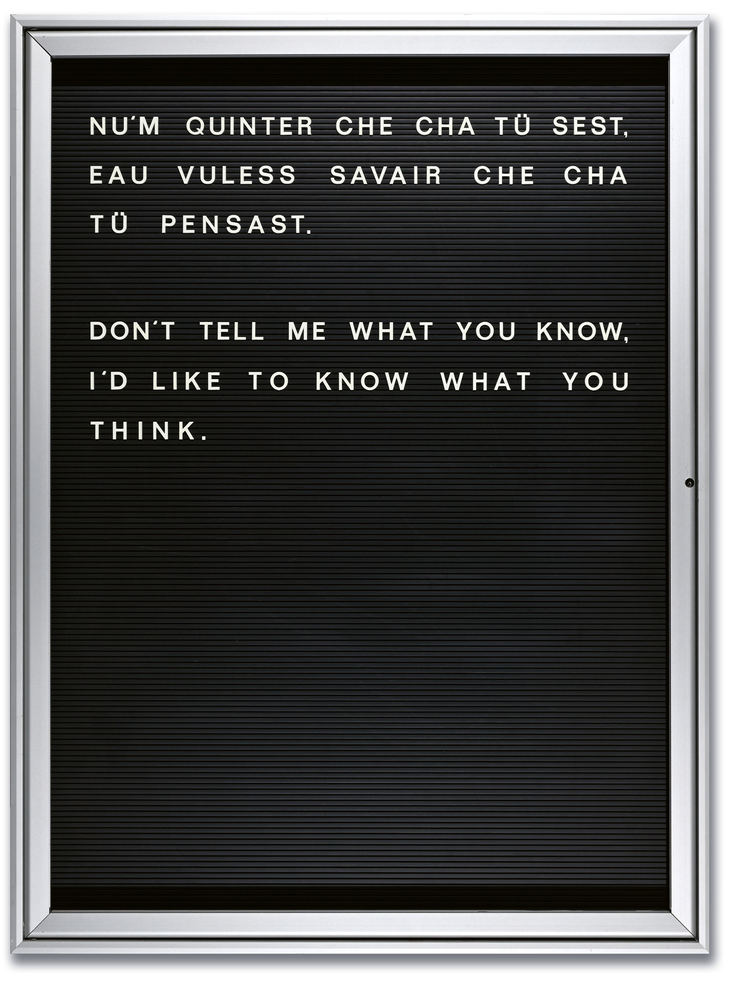 Bethan Huws, Word Vitrine