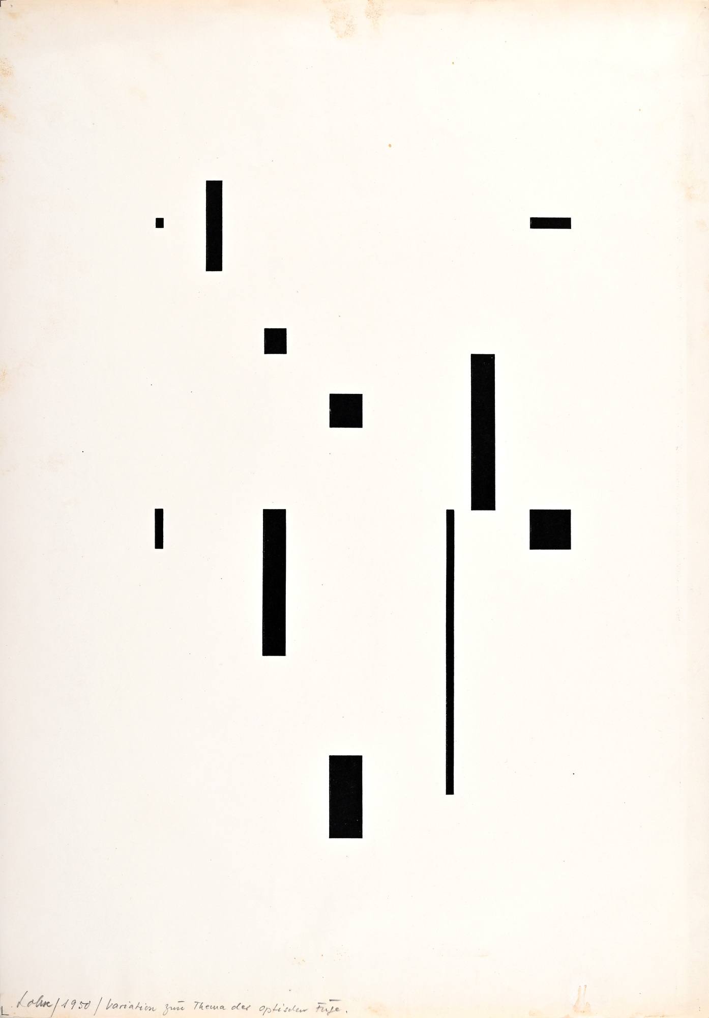 Grafik 20. / 21. Jh., 2 Blätter: Richard Paul Lohse, 1950; Verena Loewensberg