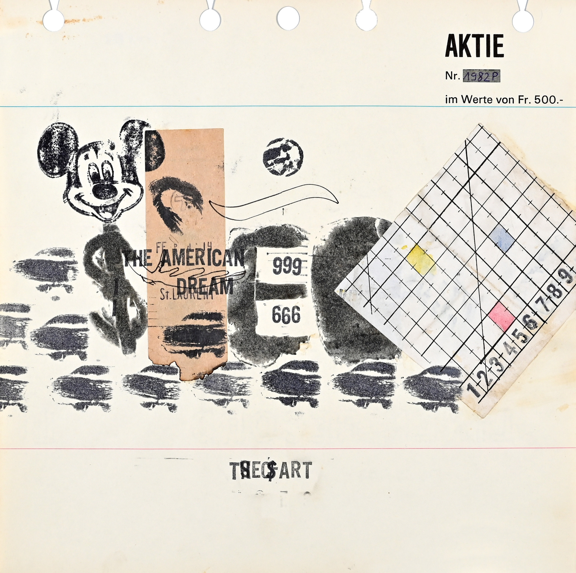 Ian Anüll, Aktie Nr. 1982P im Werte von Fr. 500.-