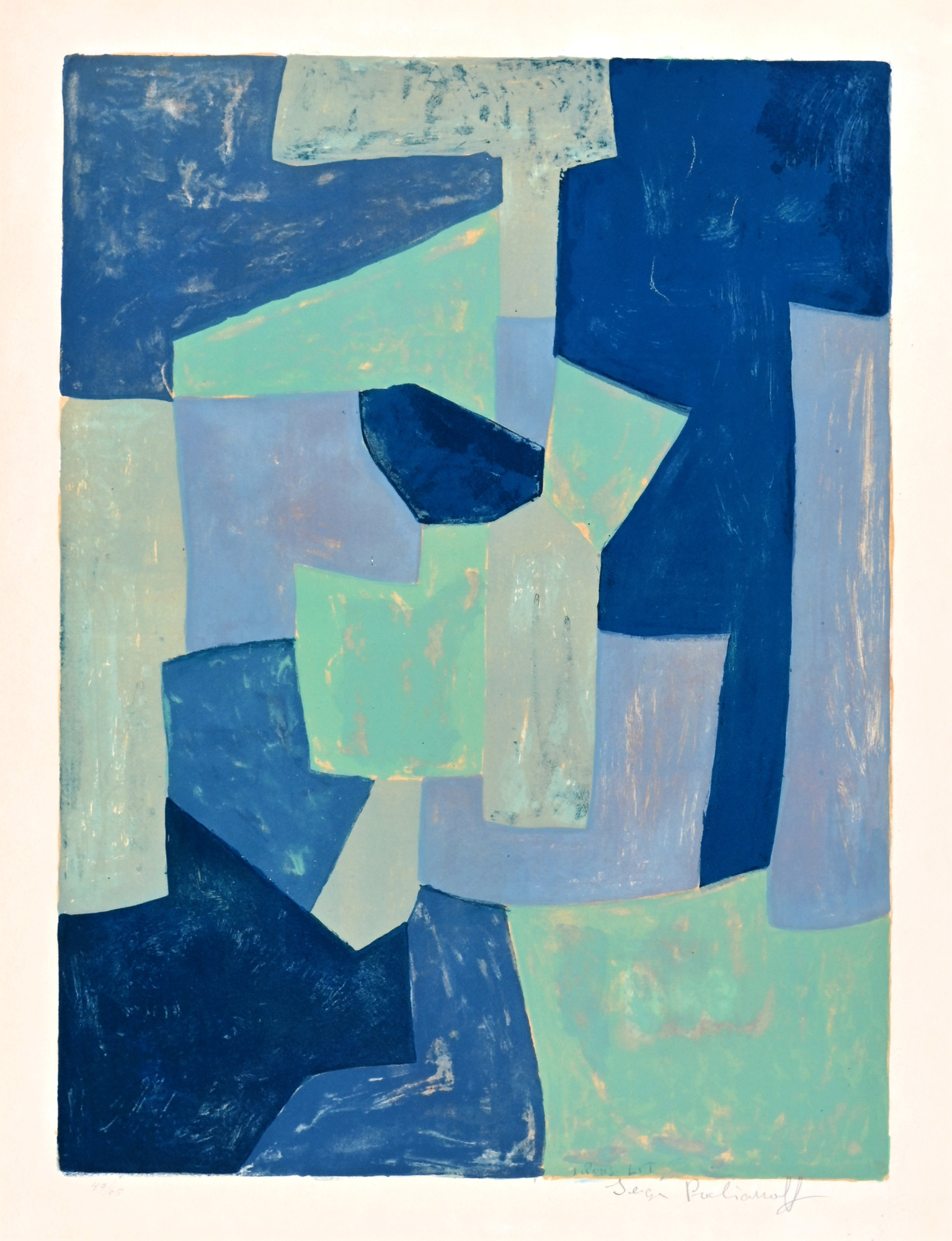 Serge Poliakoff, Composition bleue et verte